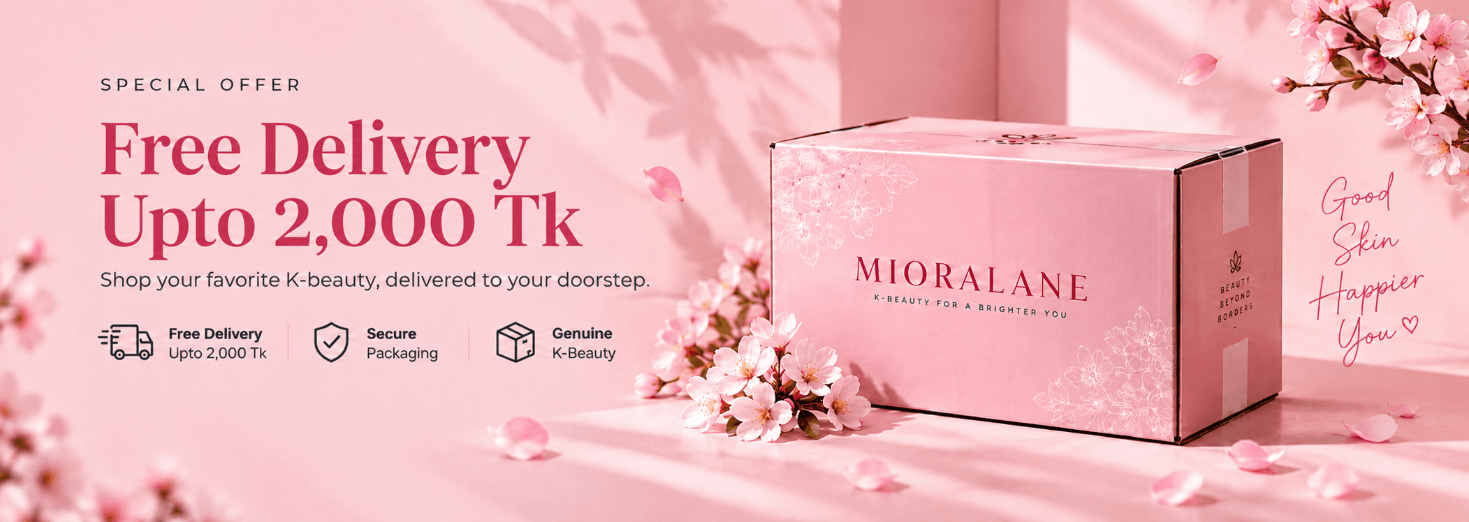 Mioralane Korean skincare banner