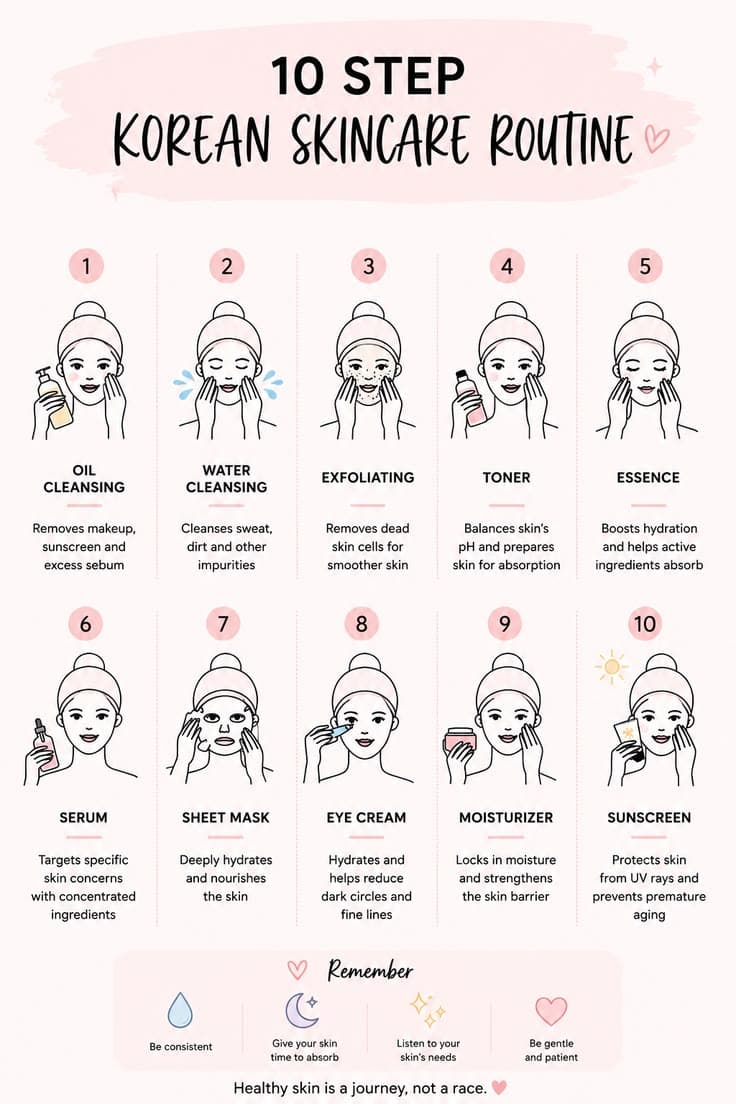 The Perfect 5-Step Korean Skincare Routine for Humid Climates
